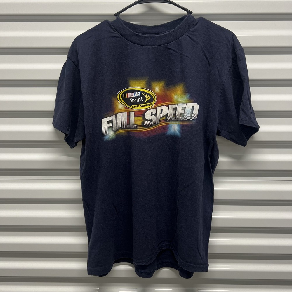 NASCAR Mens T-Shirt Large Cotton Navy Blue Graphic Winner's Circle Full Throttle — photo 2